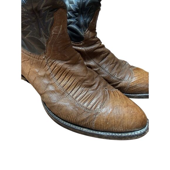 Vintage Tony Lama Exotic Cowboy Boots Mens Sz 10 D Style 8550 Gold Label USA main image 12
